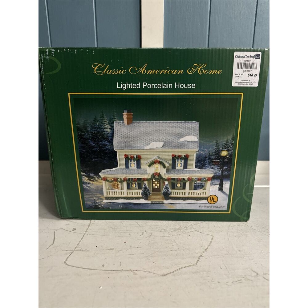 Classic American Home Accents Holiday Porcelain Christmas Village *read